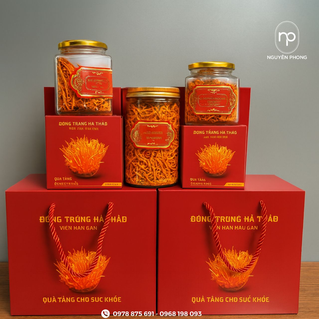 Mẫu túi giấy  đựng đông trùng hạ thảo cao cấp